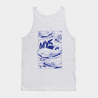 Blue print mx5 manga style Tank Top